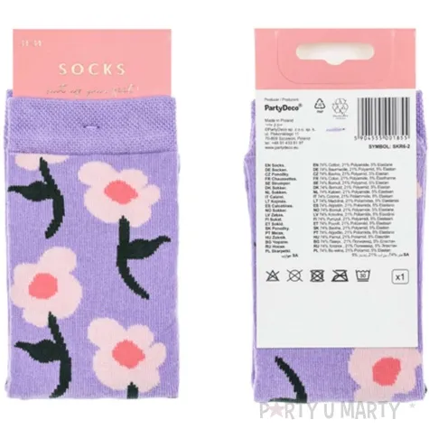 skarpetki kwiaty damskie partydeco rozm 31 34 1 par