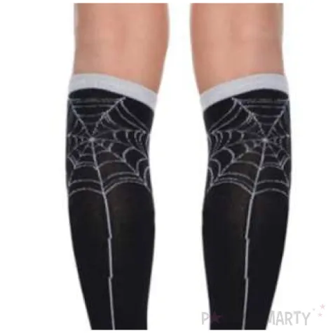 skarpetki pajeczyny i pajaki czarno szare amscan