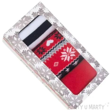 skarpetki swiateczny box 1 damskie 38 40 3 pary czakos