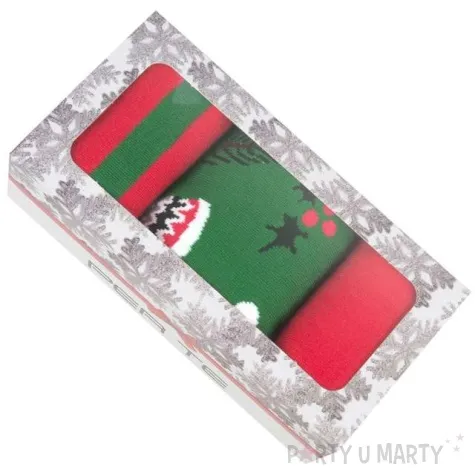 skarpetki swiateczny box 3 damskie 35 37 3 pary czakos