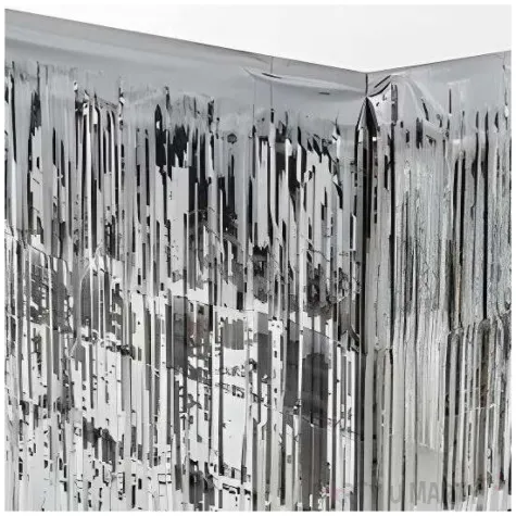 skirting foliowe fredzle srebrny partydeco 3 m