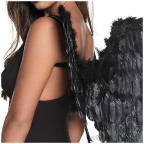 skrzydla aniol ciemnosci czarne boland 65 x 65 cm