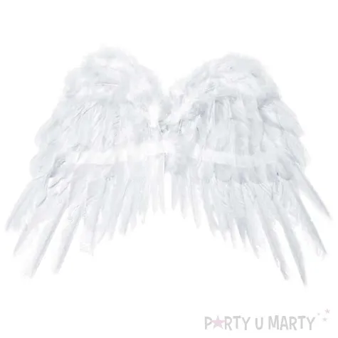 skrzydla aniol classic biale partydeco 50 x 35 cm