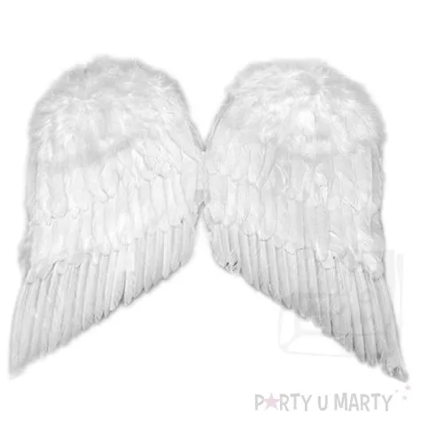 skrzydla aniol classic biale partydeco 55 x 45 cm