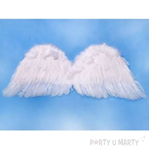 skrzydla aniol classic biale partydeco 80 x 30 cm