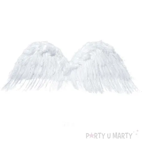 skrzydla aniol classic biale partydeco 80 x 30 cm