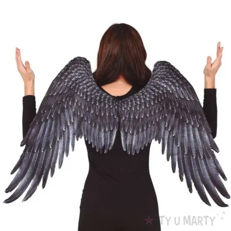 skrzydla aniol classic czarne guirca 75 x 105 cm