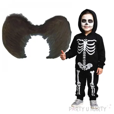 skrzydla aniol czarny partytino 54x36 cm