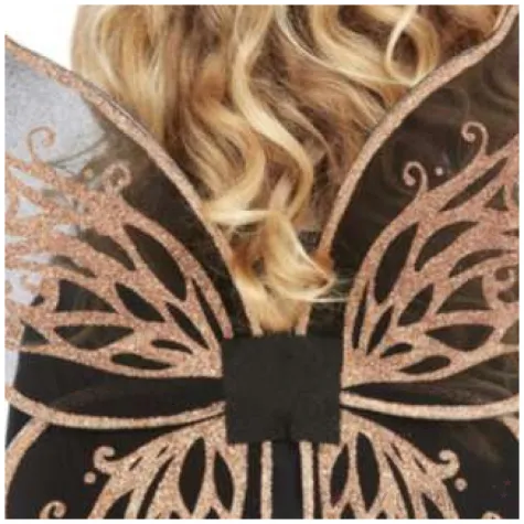 skrzydla aniol elegancki z brokatem zloty smiffys 43 cm