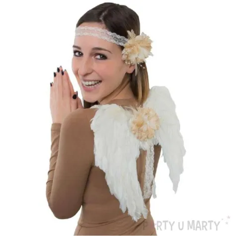 skrzydla aniol z azurowa opaska funny fashion 30 cm