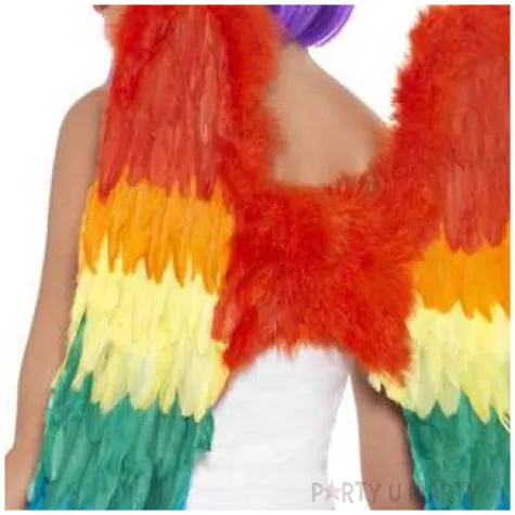 skrzydla aniola rainbow teczowe smiffys 60 x 60 cm