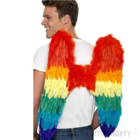 skrzydla aniola rainbow teczowe smiffys 60 x 60 cm