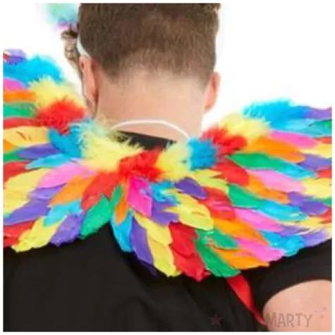 skrzydla aniola rainbow teczowe smiffys 80 cm