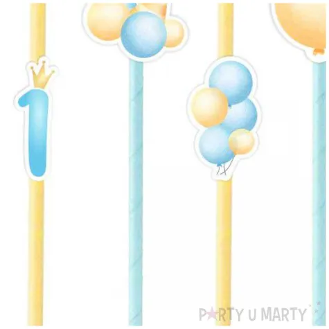 slomki 1 urodziny baloniki blekitny 19 5 cm 6 szt