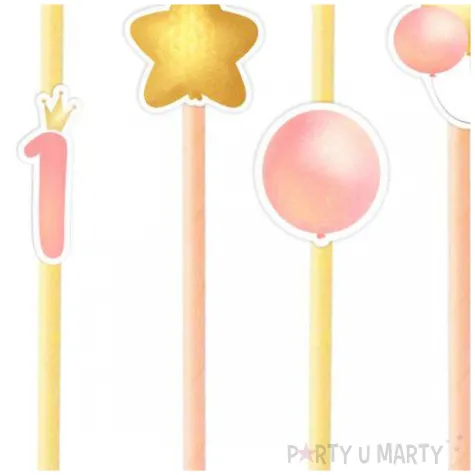 slomki 1 urodziny baloniki rozowy 19 5 cm 6 szt