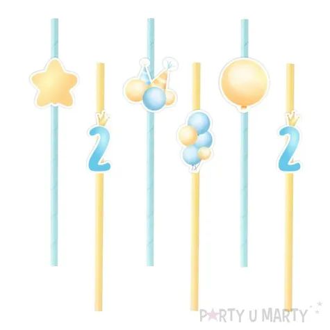 slomki 2 urodziny baloniki blekitny 19 5 cm 6 szt