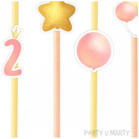 slomki 2 urodziny baloniki rozowy 19 5 cm 6 szt