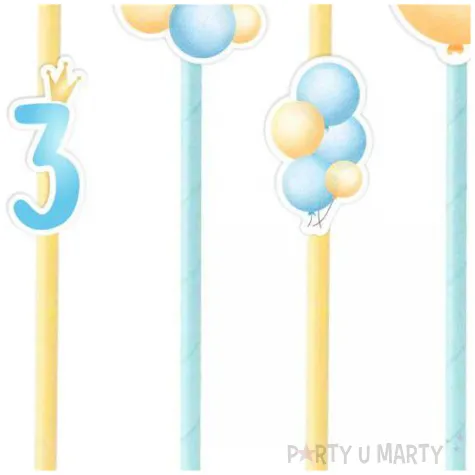 slomki 3 urodziny baloniki blekitny 19 5 cm 6 szt