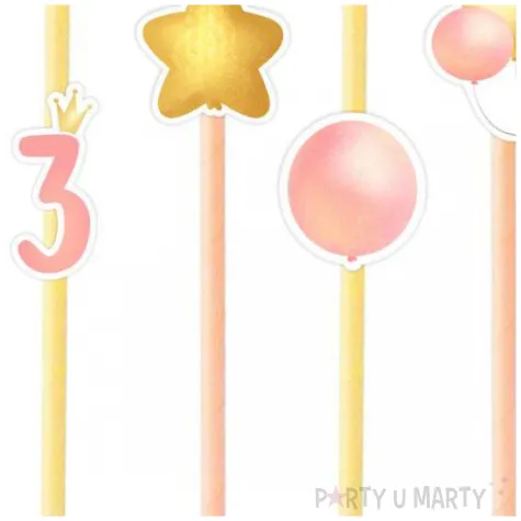 slomki 3 urodziny baloniki rozowy 19 5 cm 6 szt