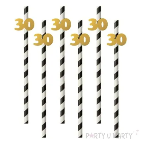 slomki 30 19 5 cm zlote w paski 6 szt