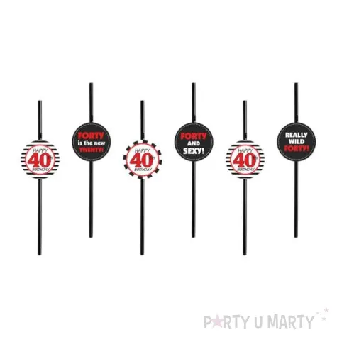 slomki 40 urodziny 24 cm partydeco 6 szt