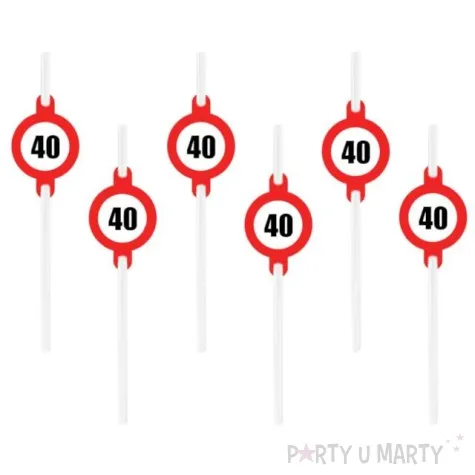 slomki 40 urodziny traffic birthday congee 6 szt