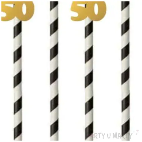 slomki 50 19 5 cm zlote w paski 6 szt