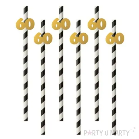 slomki 60 19 5 cm zlote w paski 6 szt