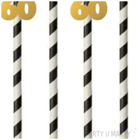 slomki 60 19 5 cm zlote w paski 6 szt