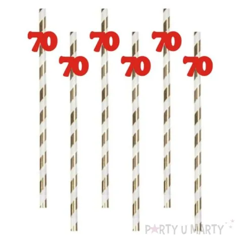 slomki 70 19 5 cm czerwone w paski 6 szt