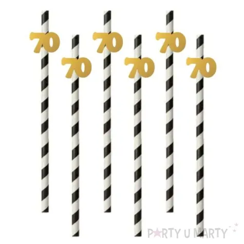 slomki 70 19 5 cm zlote w paski 6 szt