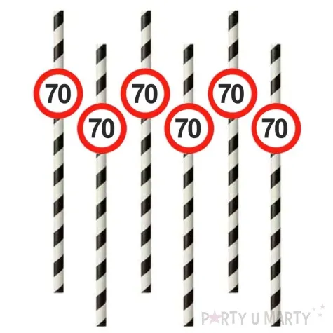 slomki 70 traffic birthday w paski 19 5 cm 6 szt