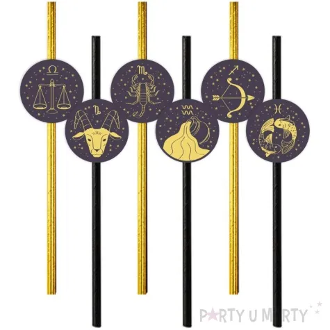 slomki andrzejki astro zodiak cz 2 czarne 19 5 cm 6 szt