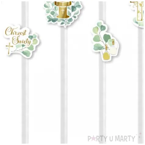 slomki chrzest swiety eukaliptus beauty biale 6 szt