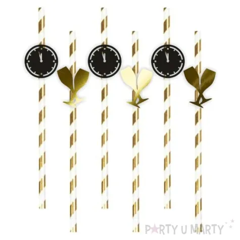 slomki czas na nowy rok zlote 19 5 cm 6 szt