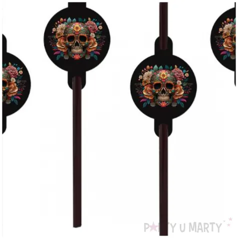 slomki dia de los muertos czarny congee 20 cm 6 szt