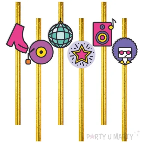 slomki disco dancing zloty metalik 19 5 cm 6 szt