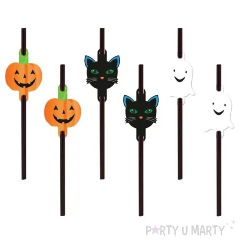 slomki duch kot dynia halloween congee 20cm 6 szt