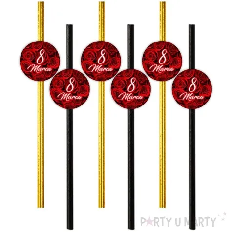 slomki dzien kobiet 8 marca czerwone roze 19 5 cm 6 szt