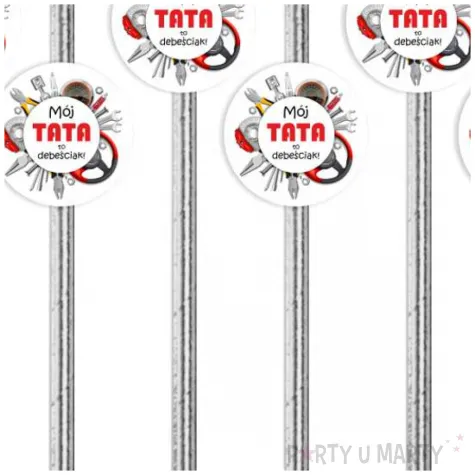 slomki dzien ojca moj tata to debesciak srebrny metalik 6 szt