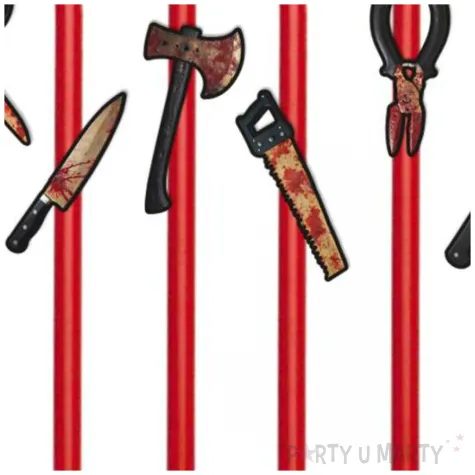 slomki halloween krwawe narzedzia 19 5 cm 6 szt