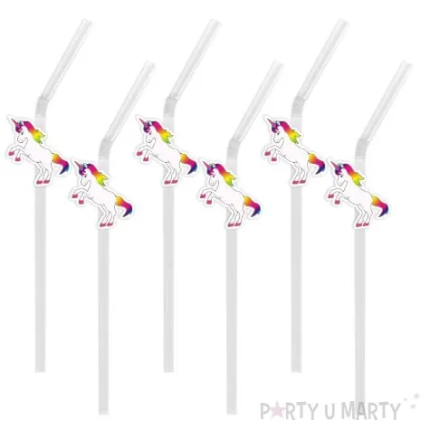slomki jednorozec teczowy 21 cm transparentne 6 szt