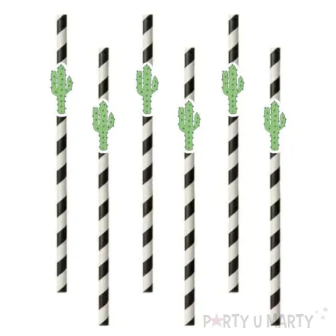 slomki kaktusy czarne paski 19 5 cm 6 szt