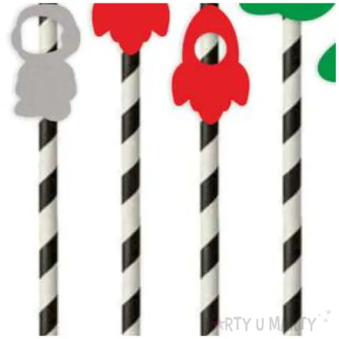 slomki kosmos i planety bialo czarne 19 5 cm 6 szt