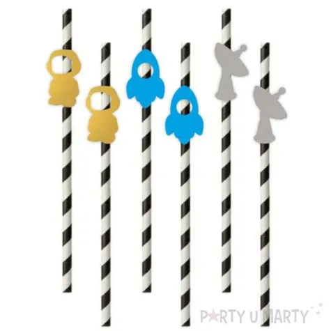 slomki kosmos i satelity bialo czarne 19 5 cm 6 szt