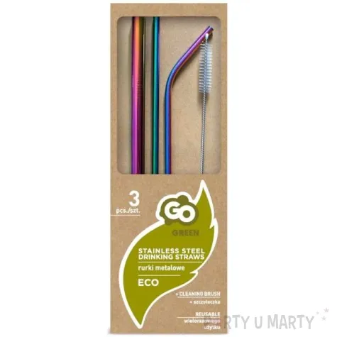 slomki metalowe zestaw opalizujacy z gruba slomka teczowy godan