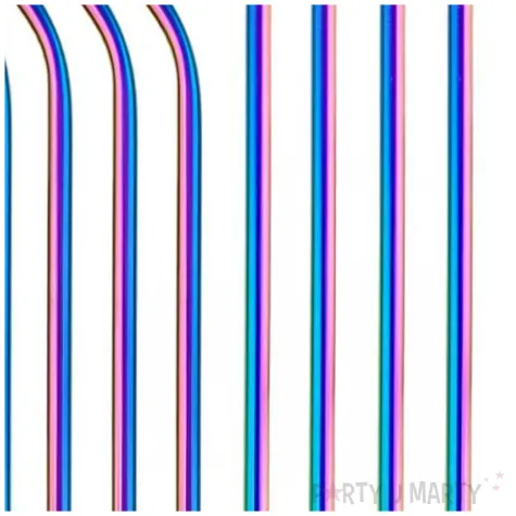 slomki metalowe zestaw proste i lamane teczowy godan 8 szt