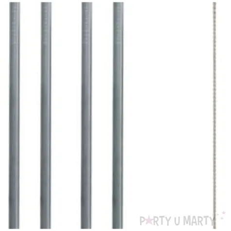 slomki metalowe zestaw prosty srebrne godan 4 szt