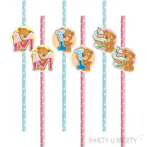 slomki mis i literki w kropki 19 5 cm 6 szt