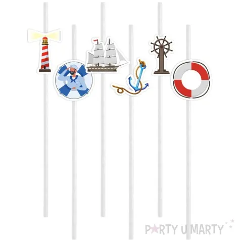 slomki morska przygoda biale 19 5 cm 6 szt